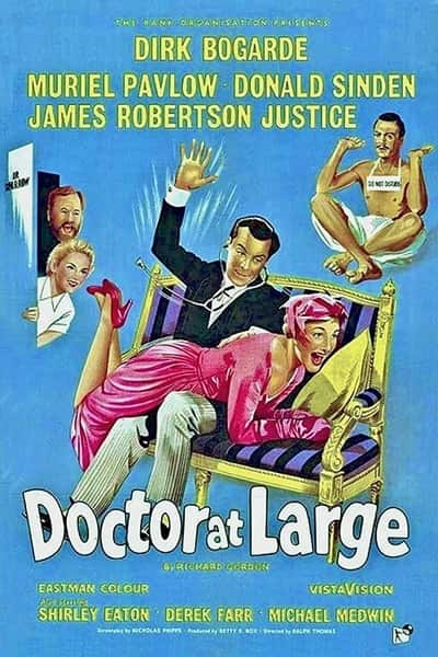 Download Doctor at Large (1957) UNCUT Dual Audio {Hindi-English} Movie 480p | 720p DVDRip 300MB | 800MB