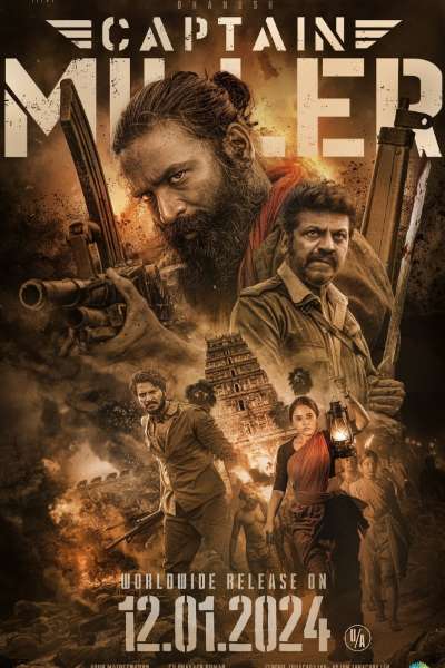 Download Captain Miller (2024) Dual Audio {Hindi-Tamil} Movie 480p | 720p | 1080p | 2160p WEB-DL ESub